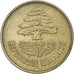 Moneta, Liban, 25 Piastres, 1952, Utrecht, EF(40-45), Aluminium-Brąz, KM:16.1