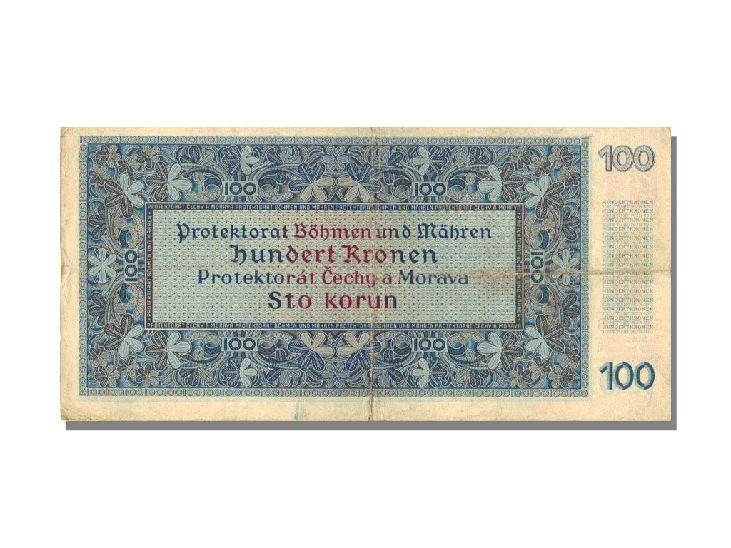 Bohemia and Moravia, 100 Korun, KM #6a, 1940-08-20, EF(40-45), S 09B