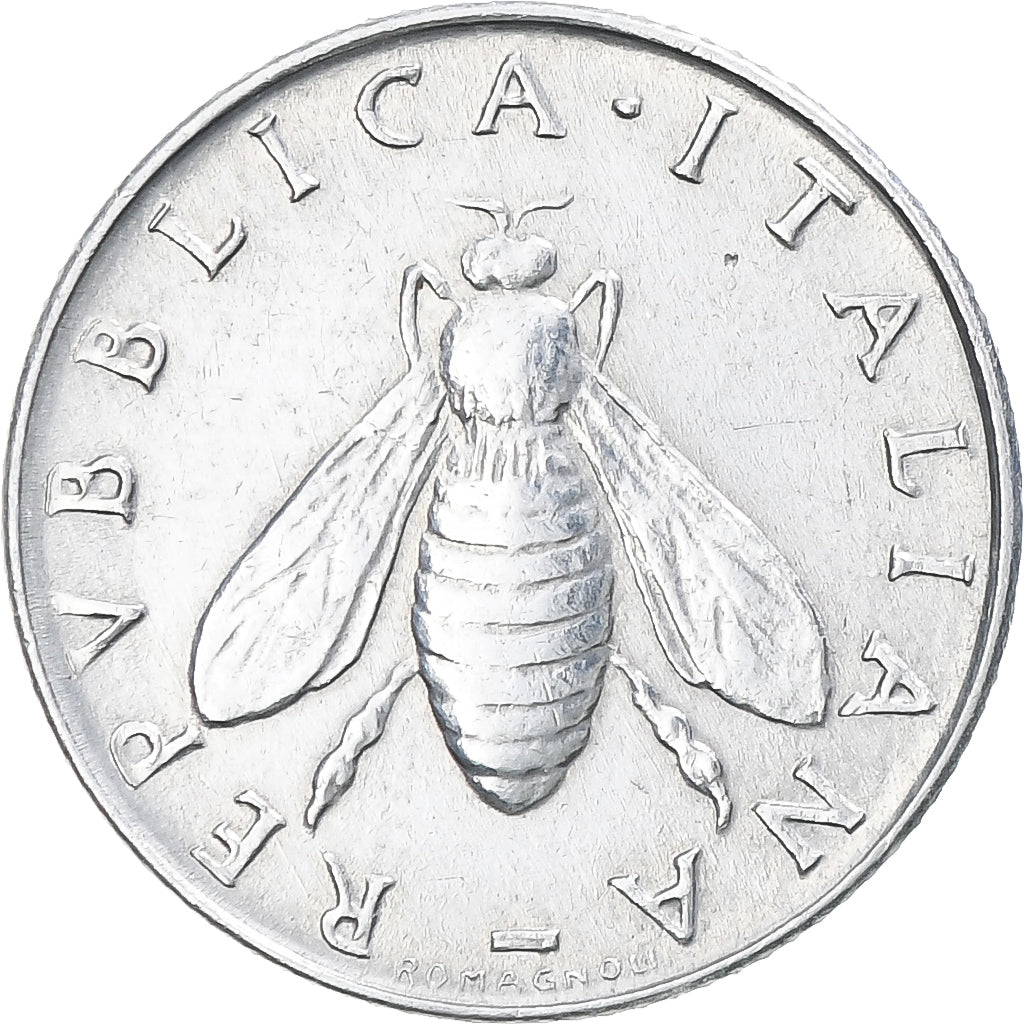 Coin, Italy, 2 Lire, 1957, Rome, MS(63), Aluminum, KM:94