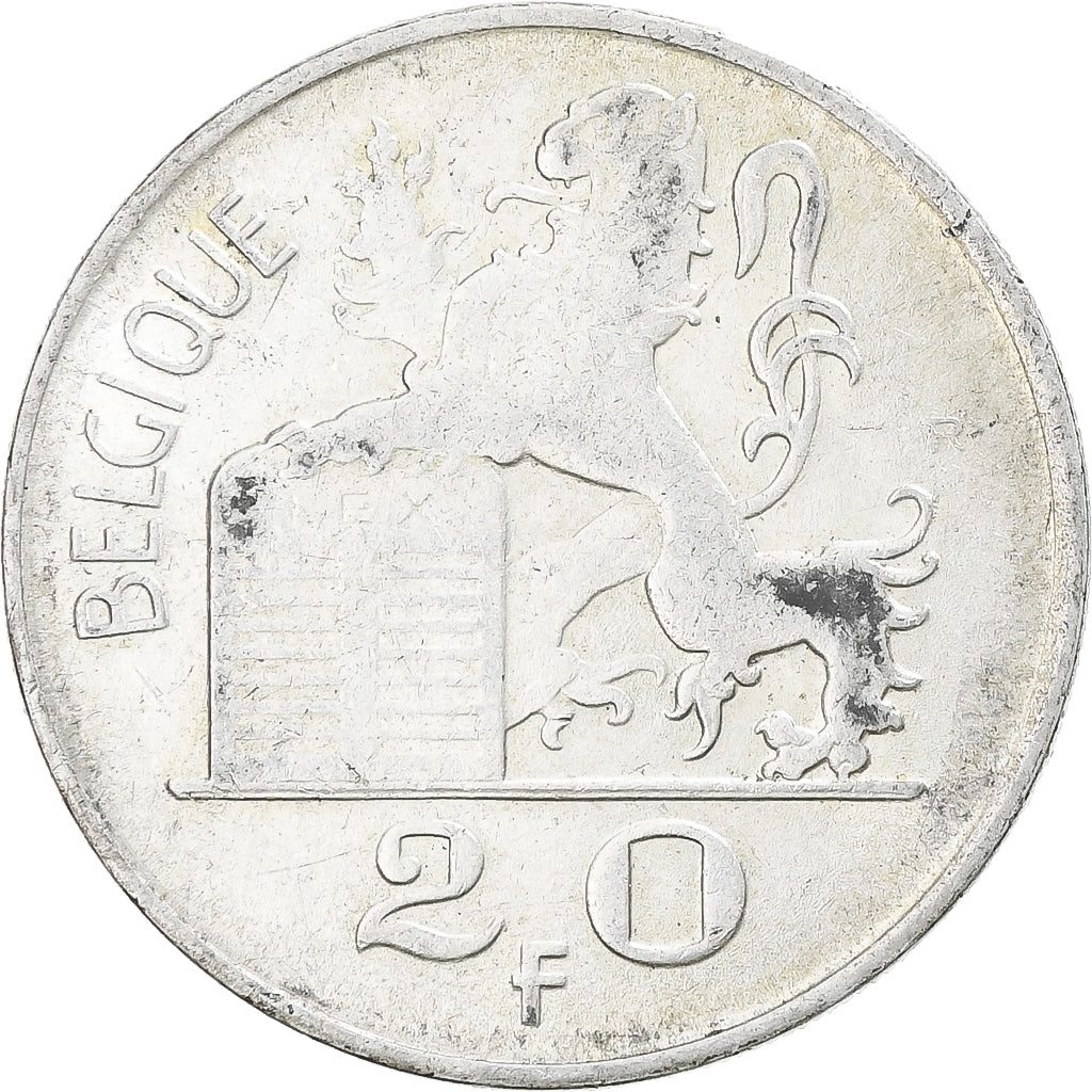 Monnaie, Belgique, 20 Francs, 20 Frank, 1950, B, Argent, KM:140.1