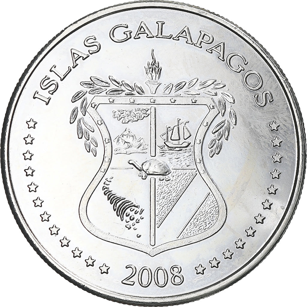 GALAPAGOS ISLANDS, 50 Centavos, 2008, Rame-nichel, SPL+, KM:5
