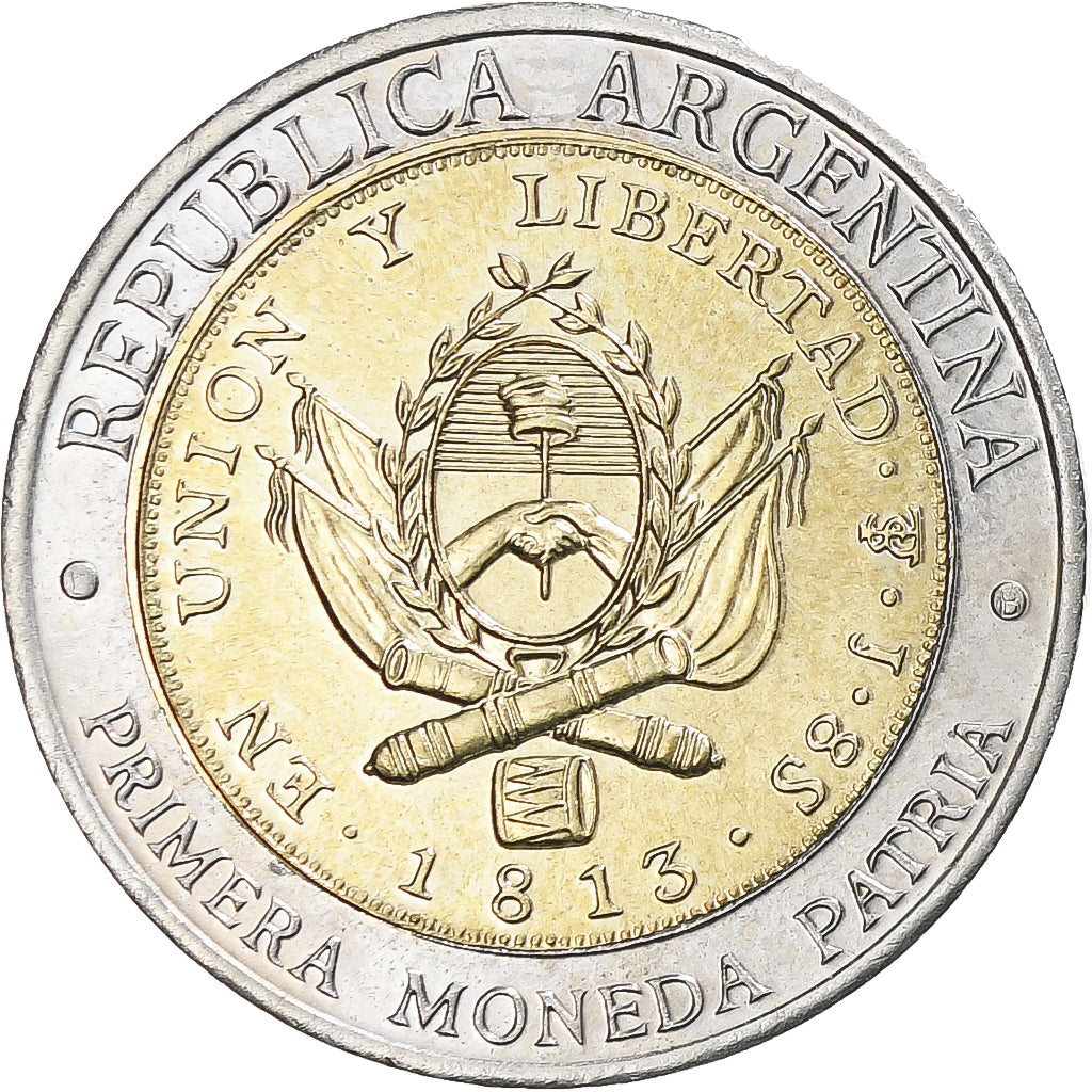 Argentina, Peso, 1995, Bi-Metallic, MS(63), KM:112.3