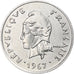 Nowa Kaledonia, 10 Francs, 1967, Paris, Nikiel, AU(55-58), KM:5