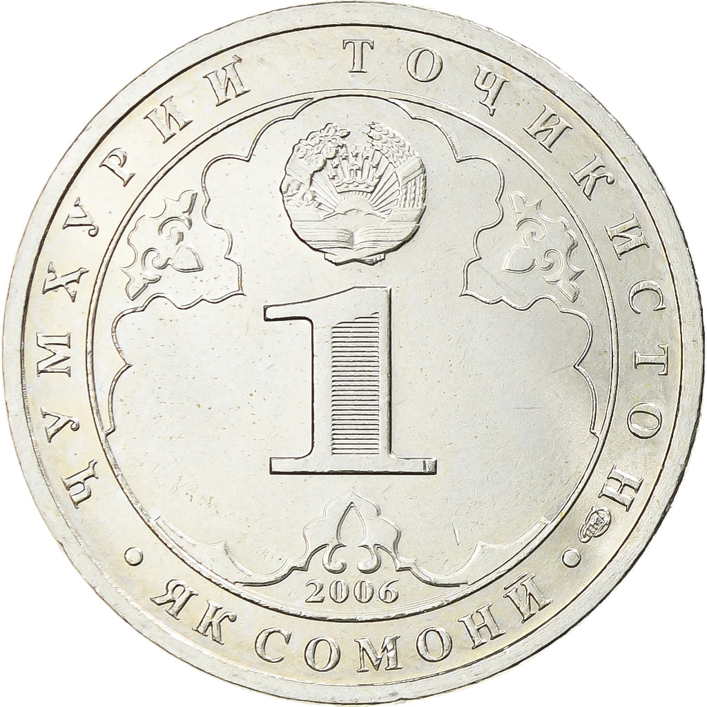 Tajikistan, Somoni, 2006, St. Petersburg, Copper-Nickel-Zinc, MS(65-70), KM:13