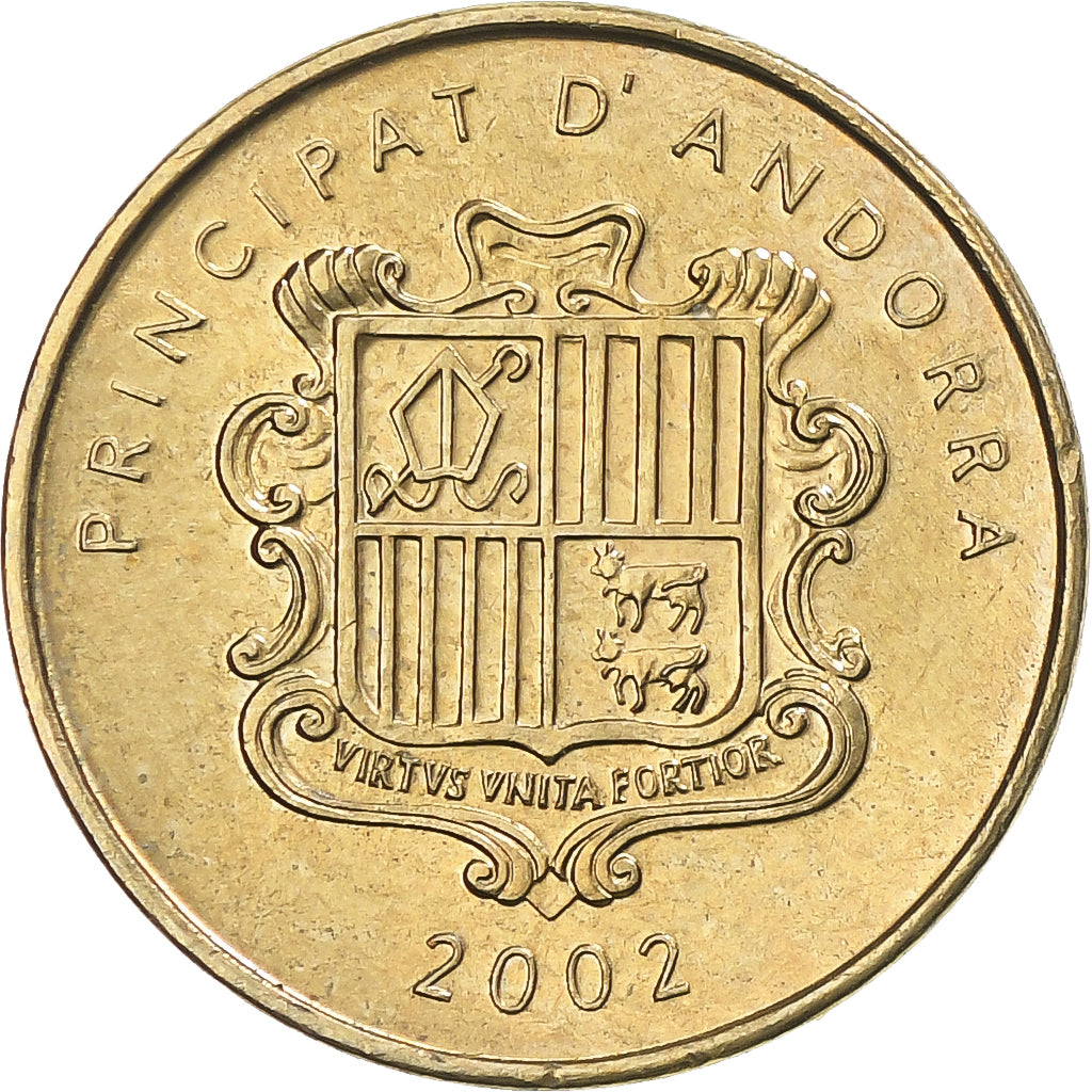 Andorre, 2 Centims, 2002, Laiton, FDC, KM:179