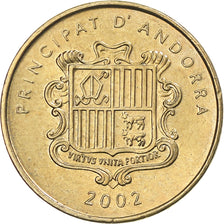 Andorra, 2 Centims, 2002, Mosiądz, MS(65-70), KM:179