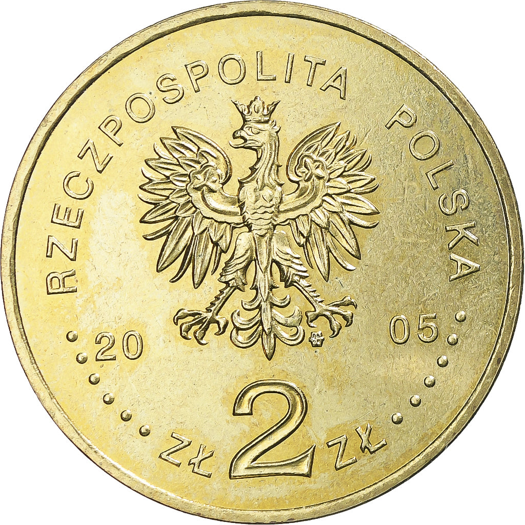 Poland, 2 Zlote, 2005, Warsaw, Brass, MS(65-70), KM:524
