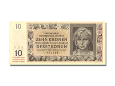 Bohemia and Moravia, 10 Korun, 1942, KM #8a, 1942-07-08, UNC(65-70), S 35A