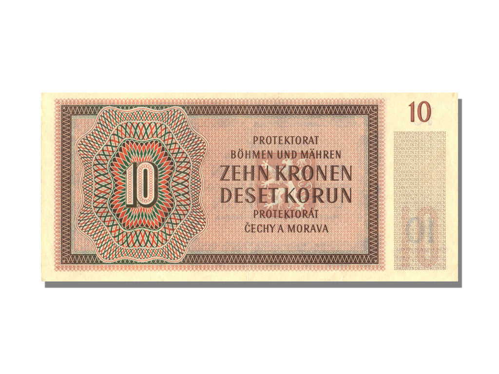 Bohemia and Moravia, 10 Korun, 1942, KM #8a, 1942-07-08, UNC(65-70), S 35A