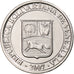 Moneta, Venezuela, 25 Centimos, 2007, Maracay, MS(65-70), Nickel platerowany