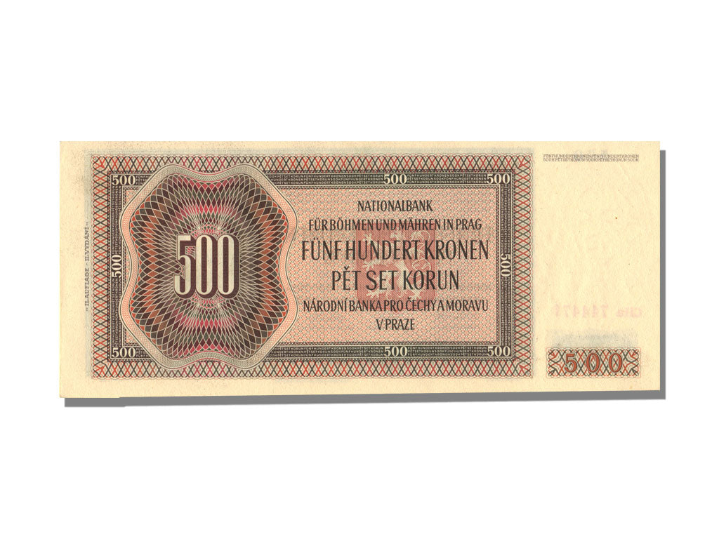 Bohemia and Moravia, 500 Korun, 1942, KM #12a, 1942-02-24, UNC(65-70), Cha