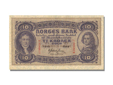 Norway, 10 Kroner, 1943, KM #8c, UNC(65-70), E