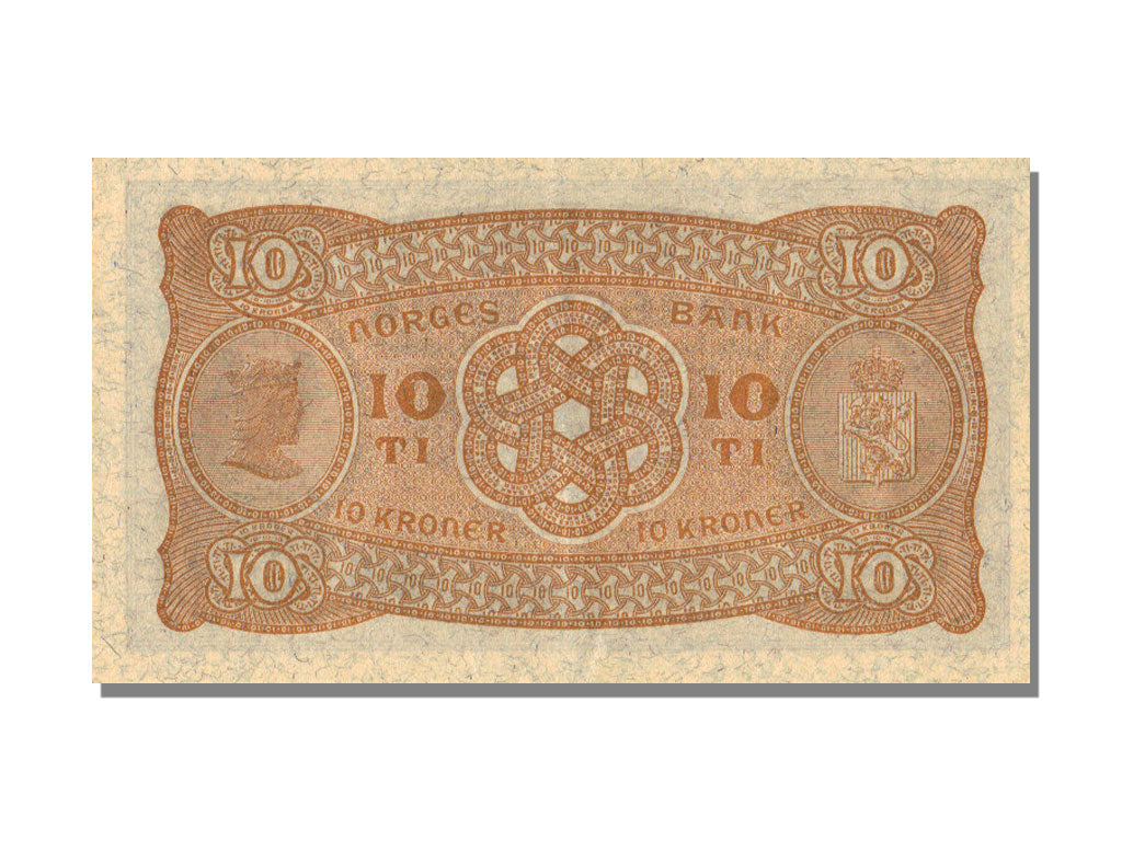 Norway, 10 Kroner, 1944, KM #8c, UNC(65-70), E