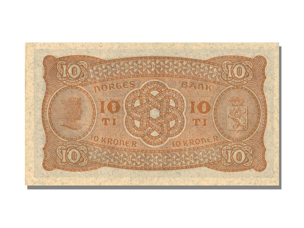 Norway, 10 Kroner, 1944, KM #8c, UNC(65-70), E