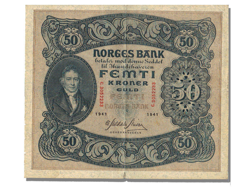 Banknote, Norway, 50 Kroner, 1941, AU(50-53)