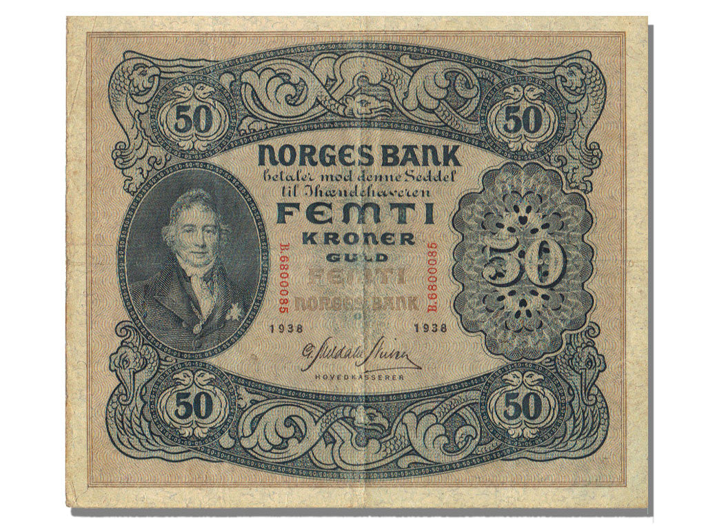 Banknote, Norway, 50 Kroner, 1938, AU(50-53)