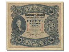 Banconote, Norvegia, 50 Kroner, 1938, BB+