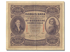 Biljet, Noorwegen, 100 Kroner, 1941, SUP+