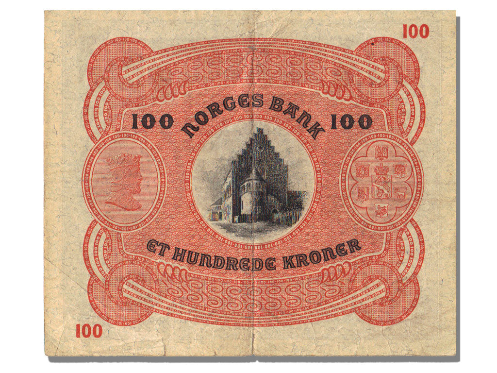 Norway, 100 Kroner, 1941, KM #10c, EF(40-45), B