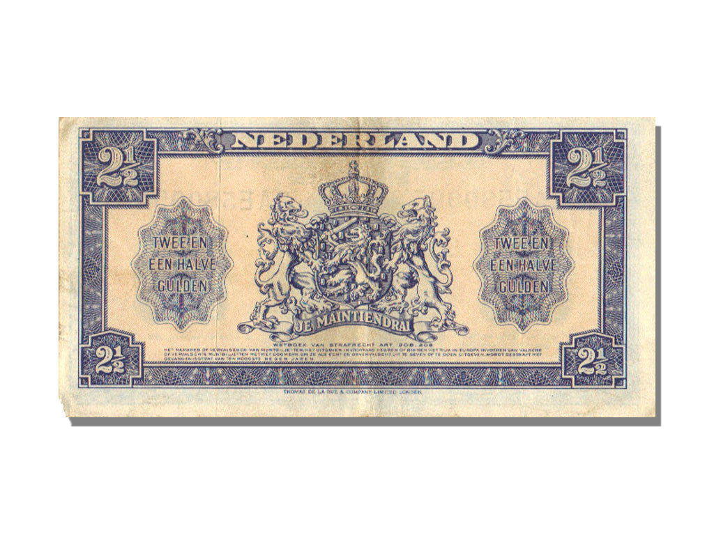 Netherlands, 2 1/2 Gulden, 1945, KM #71, 1945-05-18, EF(40-45), 2 AE