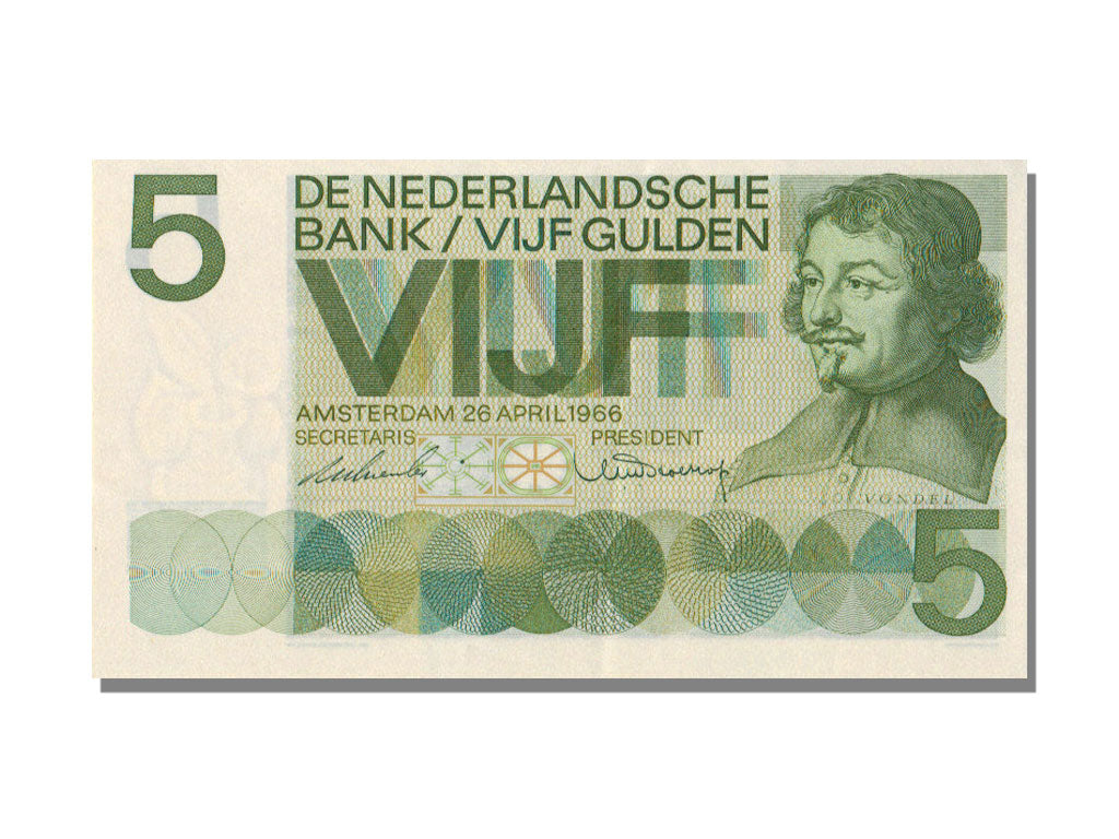Netherlands, 5 Gulden, 1966, KM #90a, 1966-04-26, UNC(65-70), 1RK