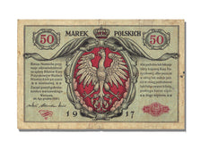 Poland, 50 Marek, 1917, KM #5, VF(20-25), A 139430