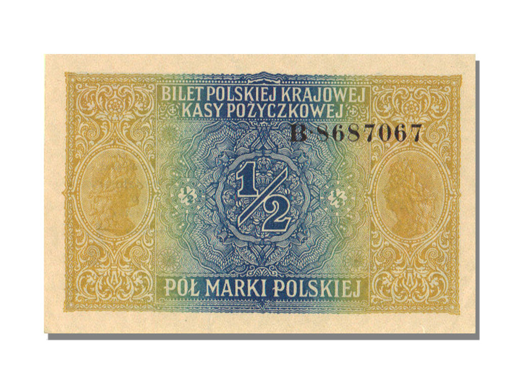 Poland, ½ Marki, 1917, UNC(65-70)