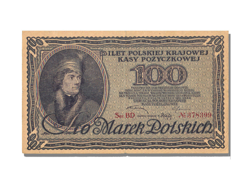Poland, 100 Marek, 1919, 1919-02-15, EF(40-45), BD