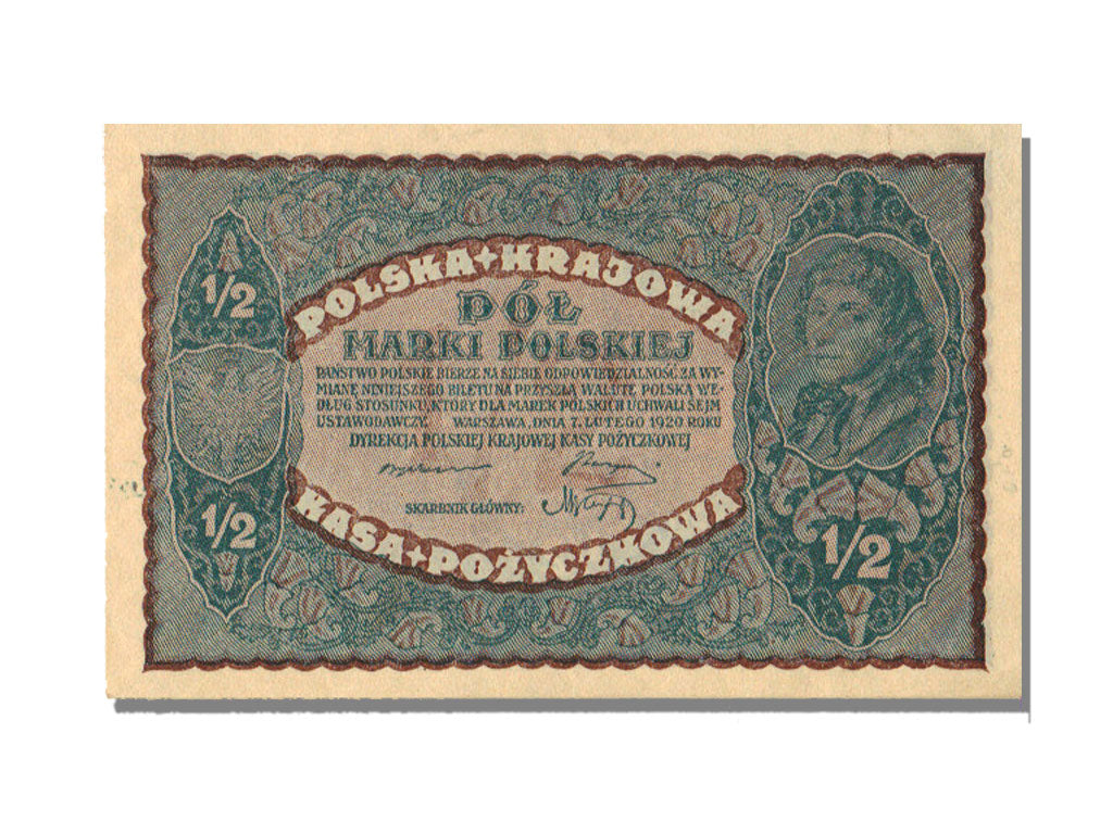 Poland, ½ Marki, 1919, 1920-02-07, UNC(65-70)