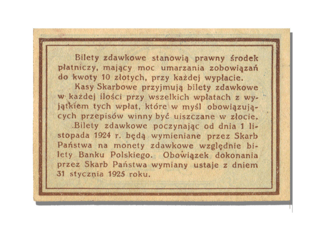 Billete, 10 Groszy, 1924, Polonia, UNC