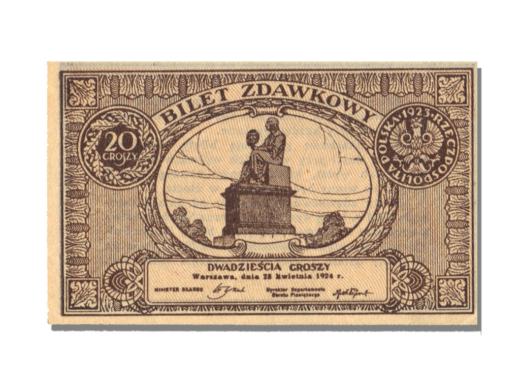 Poland, 20 Groszy, 1924, KM #45, 1924-04-28, UNC(65-70)