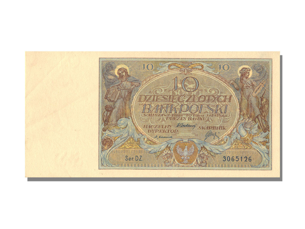 Poland, 10 Zlotych, 1929, KM #69, 1928-07-20, UNC(63), DZ