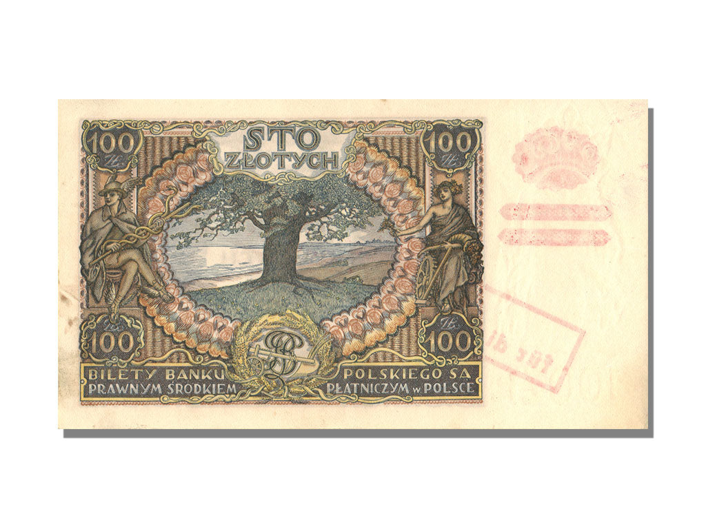 Poland, 100 Zlotych, KM #90, 1934-09-09, UNC(63), BW