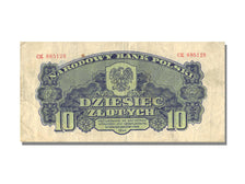 Poland, 10 Zlotych, 1944, KM #110, EF(40-45), CK