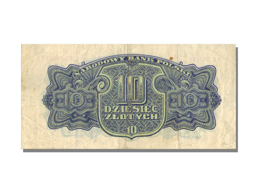 Poland, 10 Zlotych, 1944, KM #110, EF(40-45), CK