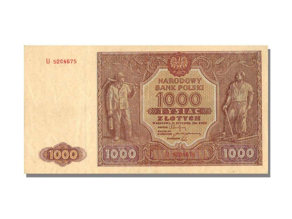 Banknote, Poland, 1000 Zlotych, 1946, 1946-01-15, UNC(63)