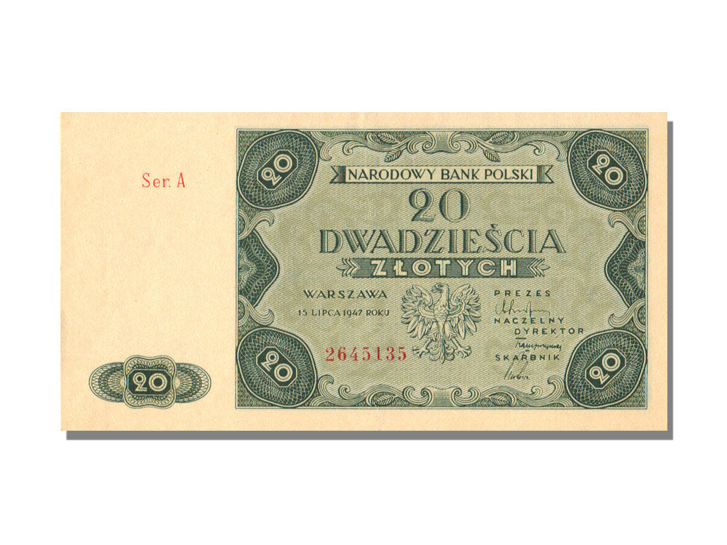Poland, 20 Zlotych, 1947, 1947-07-15, UNC(65-70)