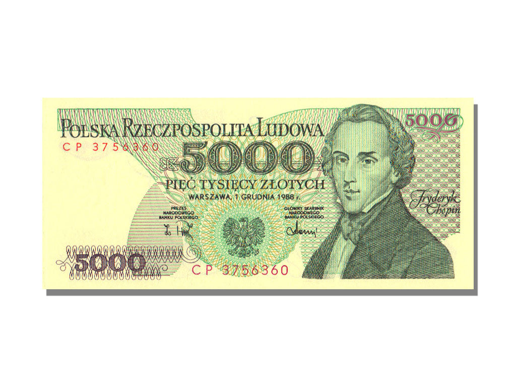 Poland, 5000 Zlotych, 1988, 1988-12-01, UNC(65-70)