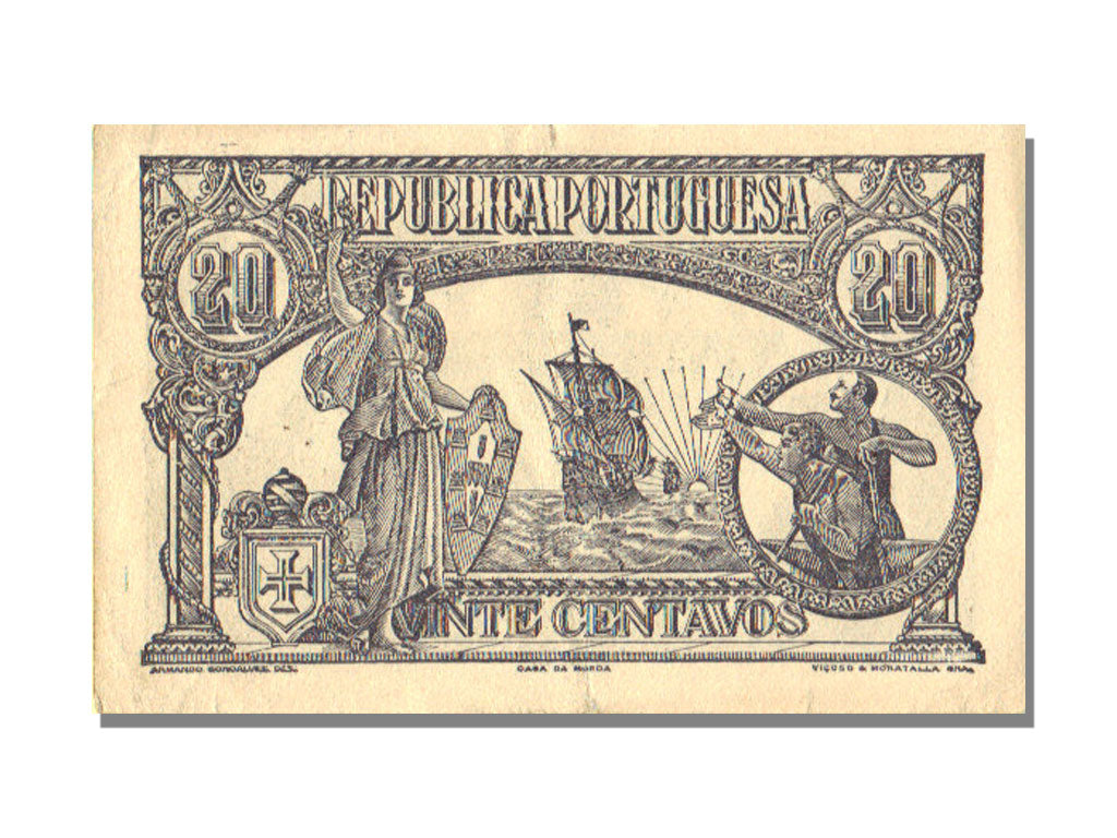 Portugal, 20 Centavos, 1922, AU(55-58)