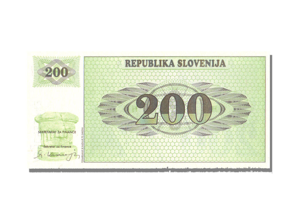 Slovenia, 200 Tolarjev, 1990, UNC(65-70), AB