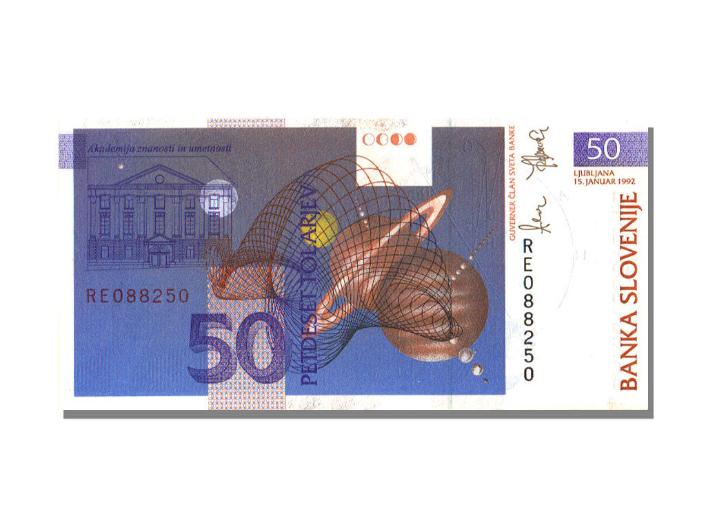 Slovenia, 50 Tolarjev, 1992, KM #13a, 1992-01-15, UNC(65-70), RE