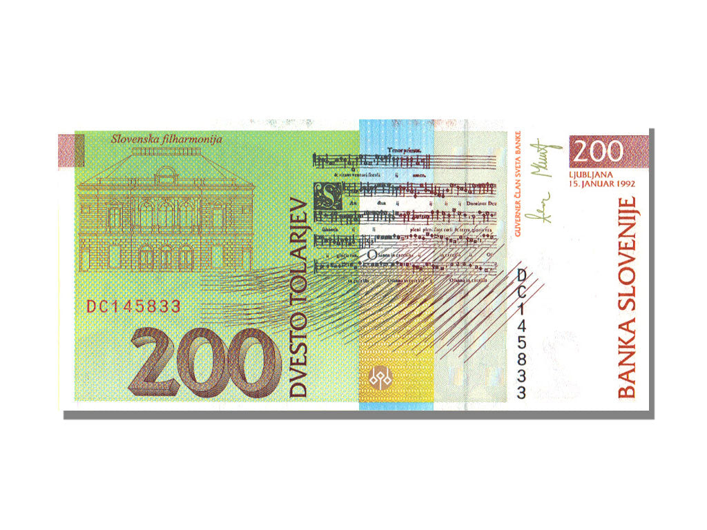 Slovenia, 200 Tolarjev, 1992, 1992-01-15, UNC(65-70)