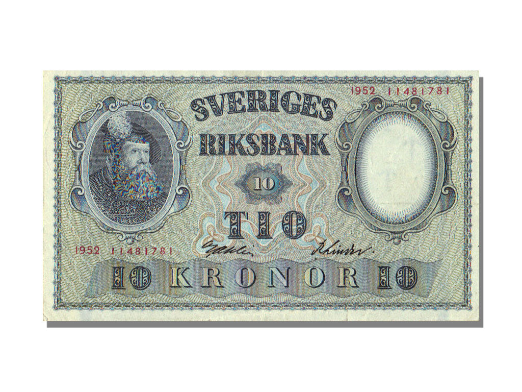 Sweden, 10 Kronor, 1952, KM #40m, UNC(60-62)