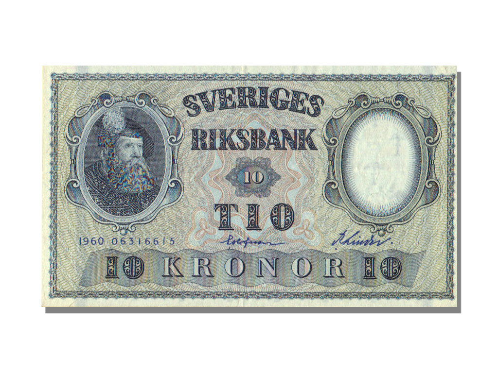 Sweden, 10 Kronor, 1960, KM #43h, UNC(60-62)