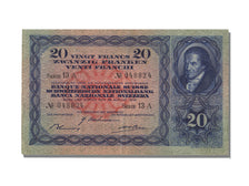 Banknote, Switzerland, 20 Franken, 1939, 1939-08-26, AU(55-58)