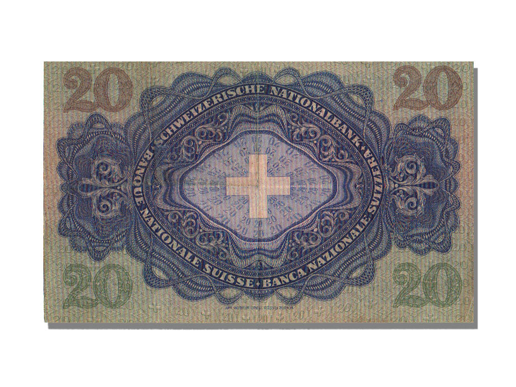Banknote, Switzerland, 20 Franken, 1939, 1939-08-26, AU(55-58)