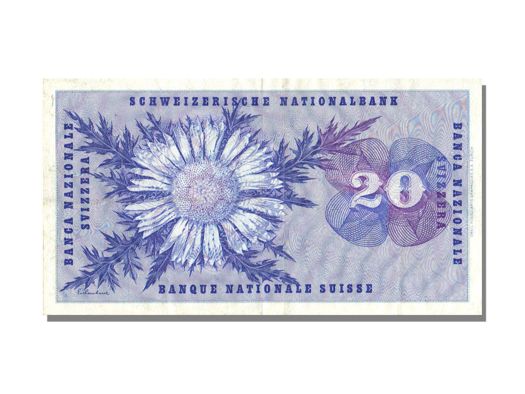 Switzerland, 20 Franken, 1973, KM #46u, 1973-03-07, EF(40-45), 88K