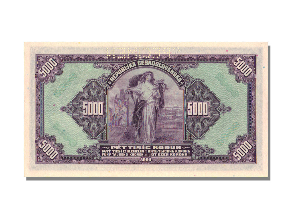 Billete, 5000 Korun, 1920, Checoslovaquia, 1920-07-06, UNC