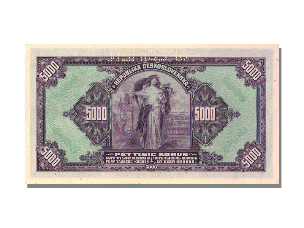 Banknote, Czechoslovakia, 5000 Korun, 1920, 1920-07-06, UNC(65-70)