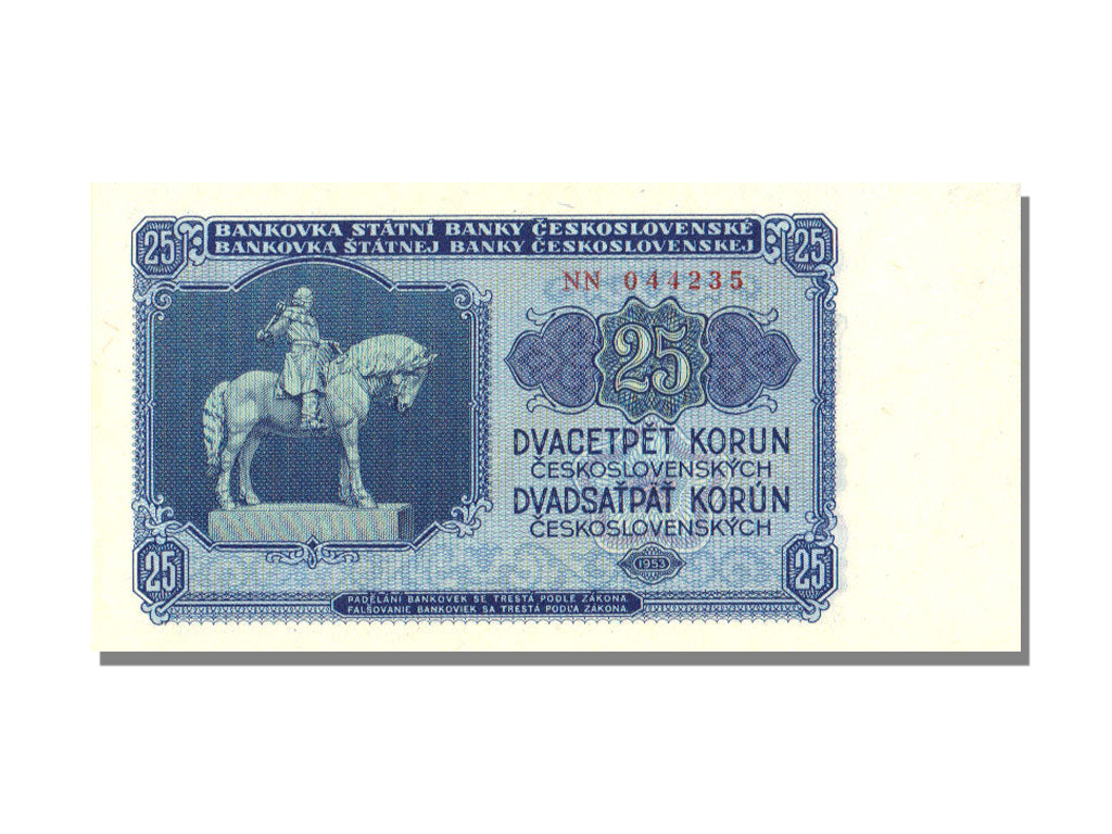 Czechoslovakia, 25 Korun, 1953, KM #84b, UNC(65-70), NN